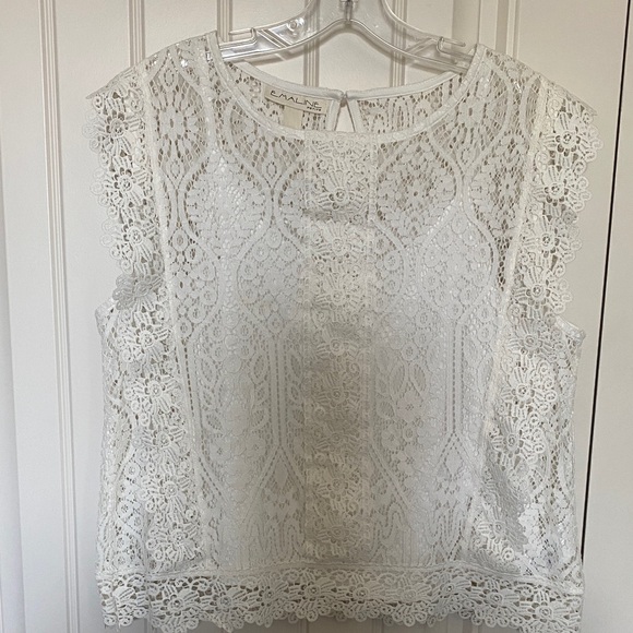 White Lace Blouse - Picture 1 of 6